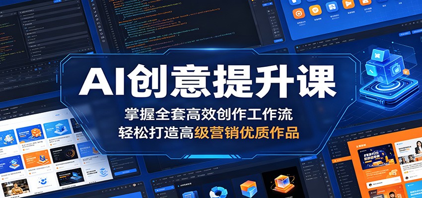 AI创意提升课：掌握全套高效创作工作流，轻松打造高级营销优质作品-e家网