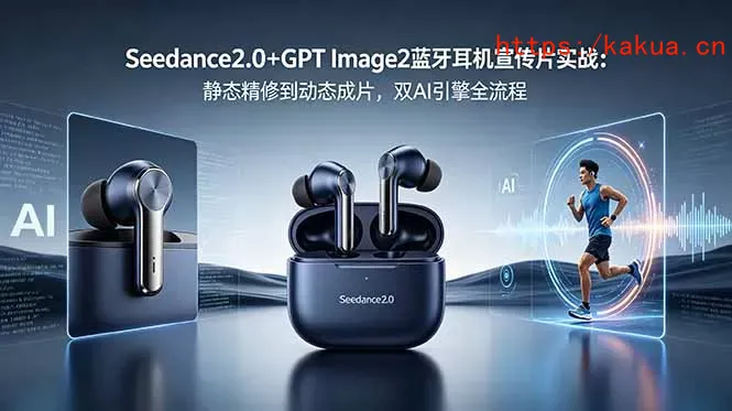 Seedance2.0+GPT Image2蓝牙耳机宣传片实战：静态精修到动态成片，双AI引擎全流程-e家网