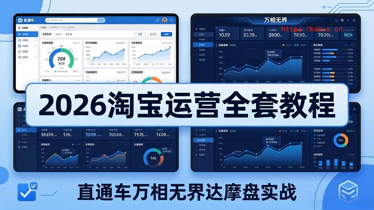 （18373期）2026淘宝运营全套教程(更新5月8日)，直通车万相无界达摩盘实战，从基础到进阶提升流量转化-e家网