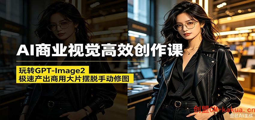 AI商业视觉高效创作课：玩转GPT-Image2，极速产出商用大片摆脱手动修图-e家网