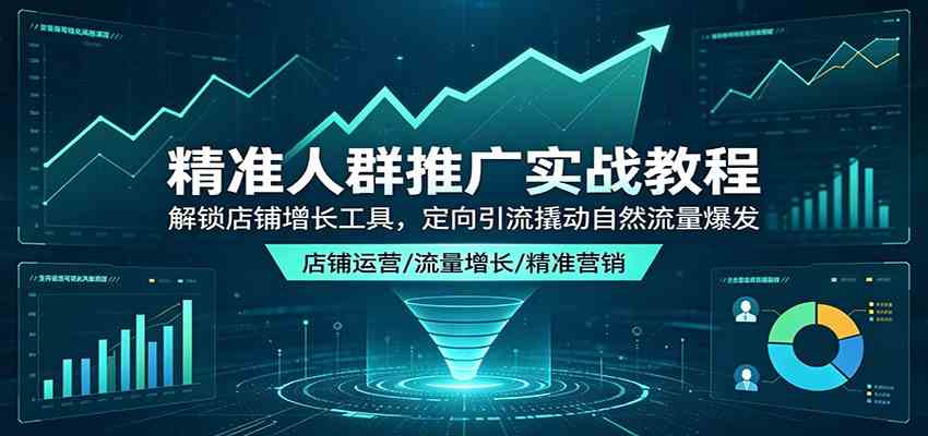 精准人群推广实战教程：解锁店铺增长工具，定向引流撬动自然流量爆发-e家网