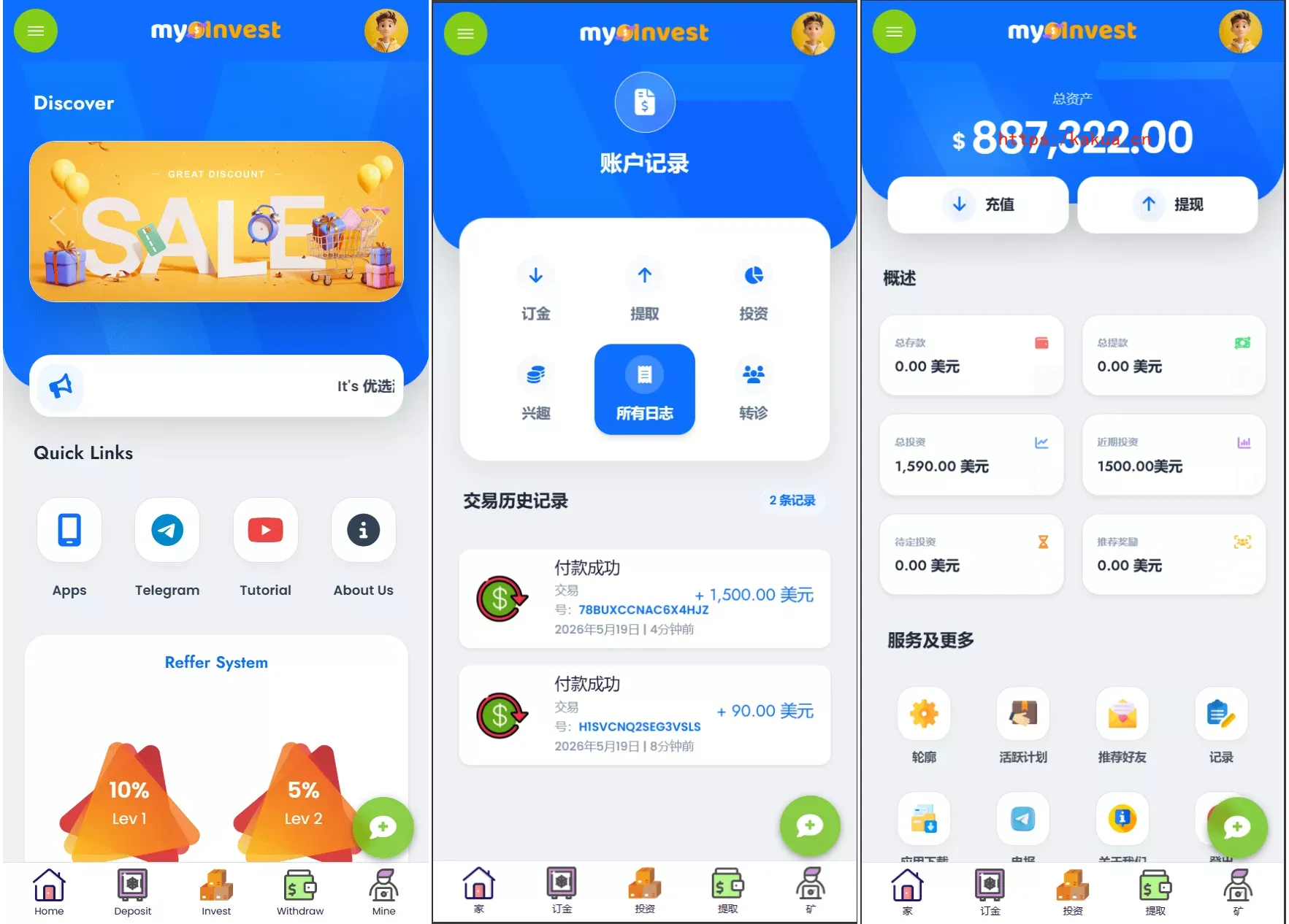 多语言自定义产品系统/企鹅养殖投资返利/一键安装-e家网
