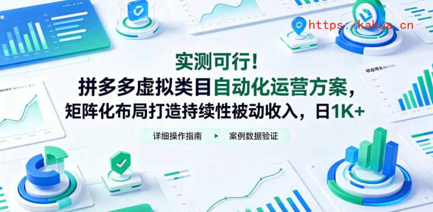 实测可行！拼多多虚拟类目自动化运营方案，矩阵化布局打造持续性被动收入，日1K+【揭秘】-e家网