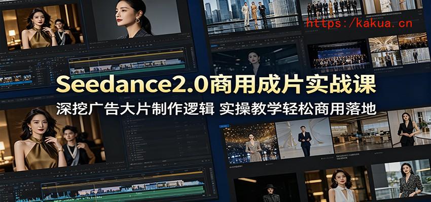 Seedance2.0商用成片实战课：深挖广告大片制作逻辑，实操教学轻松商用落地-e家网