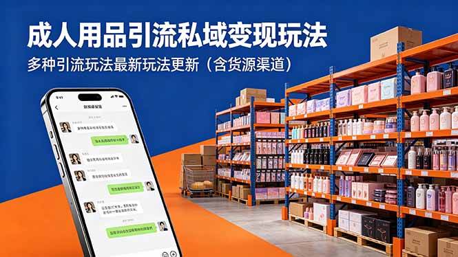 （18419期）成人用品引流私域变现玩法，多种引流玩法最新玩法更新（含货源渠道）-e家网