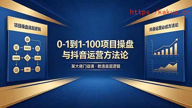 （18382期）0-1到1-100怎么建？某大佬门徒课教透项目操盘底层逻辑+抖音运营必成方法论-e家网
