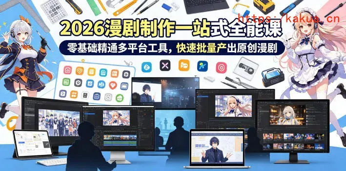 2026 AI漫剧制作一站式全能课，零基础精通多平台工具，快速批量产出原创漫剧-e家网