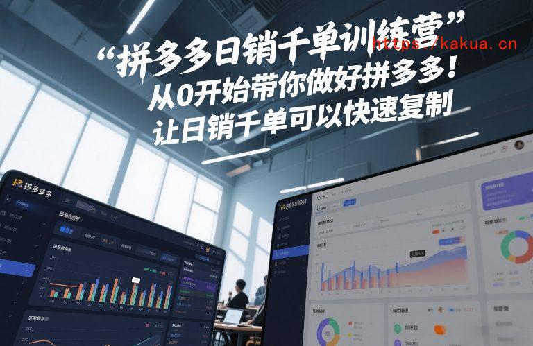拼多多日销千单训练营，从0开始带你做好拼多多，让日销千单可以快速复制(更新26年5月)-e家网
